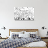 Veertig jaar reizen van de kinderen van Israël Canvas Afdruk (Insitu (Slaapkamer))