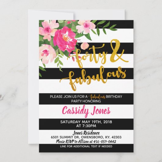 Veertig jaar uitnodiging (Voorkant)