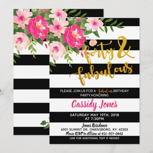 Veertig jaar uitnodiging (Voorkant / Achterkant)