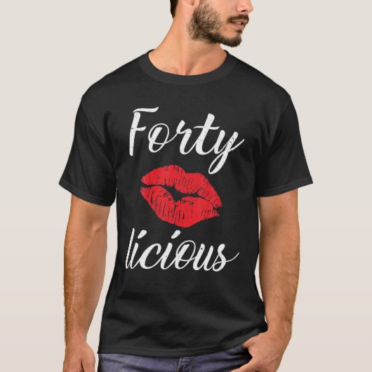 Veertig Licious Funny Birthday Party 40 jaar oud G T-shirt (Voorkant)