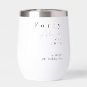 Veertig minimale 40e verjaardag partij gunst (Achterkant)