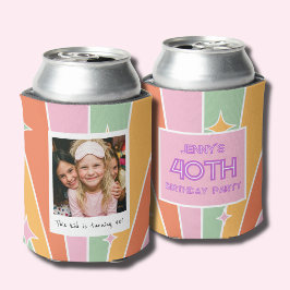 Veertig Retro 40e Verjaardag Foto Kan Koeler