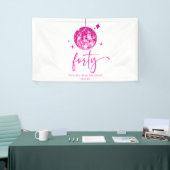 Veertig Roze Disco Bal 40ste Verjaardagsfeestje Spandoek (Beurs)
