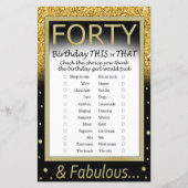 Veertig verjaardag dit of dat spel (Voorkant)