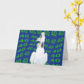 Veertig verjaardag kaart (Gele Bloem)