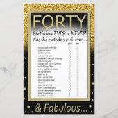 Veertig verjaardag ooit of nooit (Voorkant)