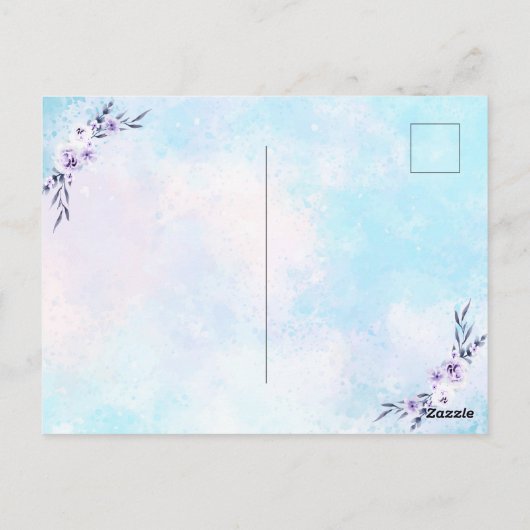 Veertig verjaardagsfeest Waterverf pastel Briefkaart (Achterkant)