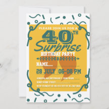 Veertig verrassingsverjaardagsfeest Modern  geel