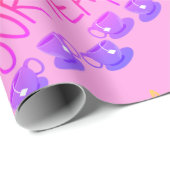 Veertig Vier-thee 40e Verjaardag Wrapping Papier (Rol Hoek)