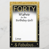 Veertig wensen voor het verjaardagsmeisje (Voorkant)