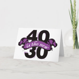 Veertig zijn Nieuwe Dertig - Paars Kaart
