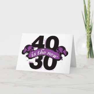 Veertig zijn Nieuwe Dertig - Paars Kaart