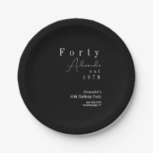 Veertig zwart-wit 40e verjaardagsfeest