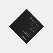 Veertig zwart-wit 40e verjaardagsfeest servet (Hoek)