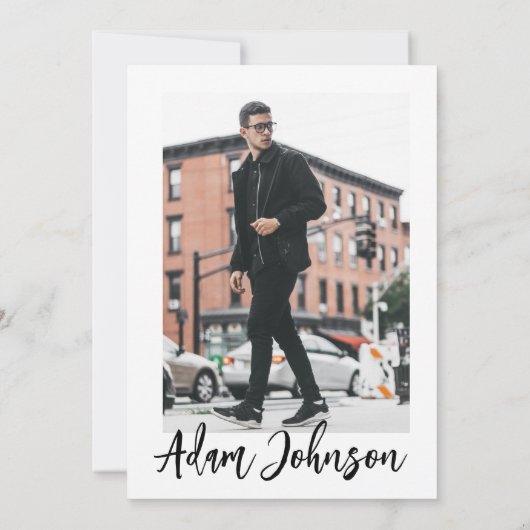 Veertig Zwart & Wit Modern 40e Verjaardagsfeest Kaart (Achterkant)