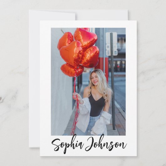 Veertig Zwart & Wit Modern 40e Verjaardagsfeest Kaart (Achterkant)