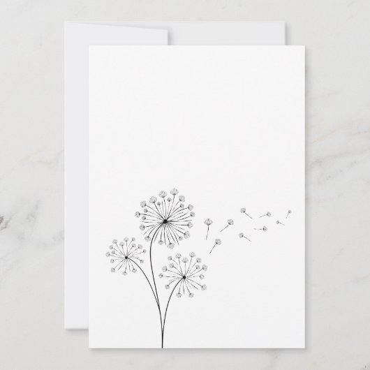 Veertig zwarte en witte uitnodiging (Achterkant)