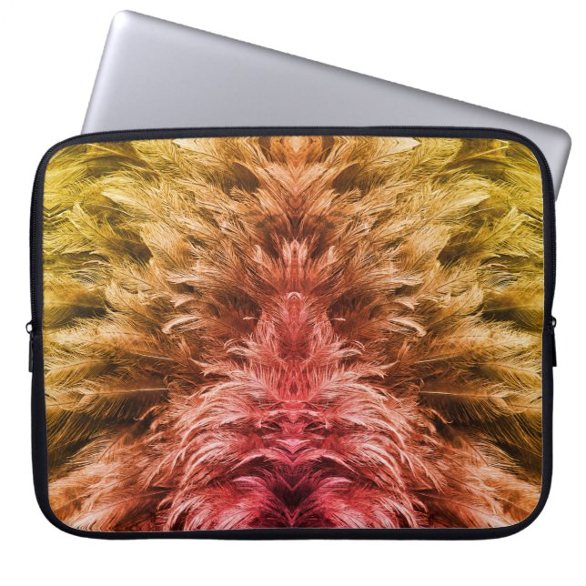 Veertige harige pluis look zonsondergang sinaasapp laptop sleeve (Voorkant)