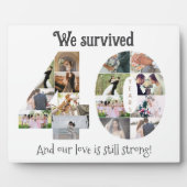 Veertigjarig huwelijksjubileum foto fotoplaat (Voorkant)