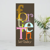 Veertigste / 40ste verjaardagsfeest uitnodigingen (Staand voorkant)