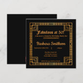 Veertigste verjaardag uitnodiging voor een verrass (Voorkant / Achterkant)