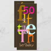 Veertigste verjaardag van de uitnodigingen (Voorkant / Achterkant)