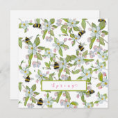 Veertuinbloei en hommels kaart (Voorkant / Achterkant)