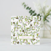 Veertuinbloei en hommels kaart (Staand voorkant)