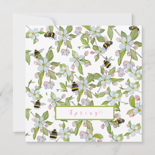 Veertuinbloei en hommels kaart (Voorkant)