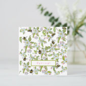 Veertuinbloei en hommels kaart (Staand voorkant)