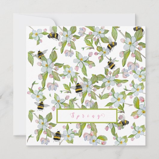 Veertuinbloei en hommels kaart (Voorkant)