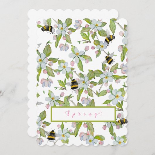 Veertuinbloei en hommels kaart (Voorkant / Achterkant)