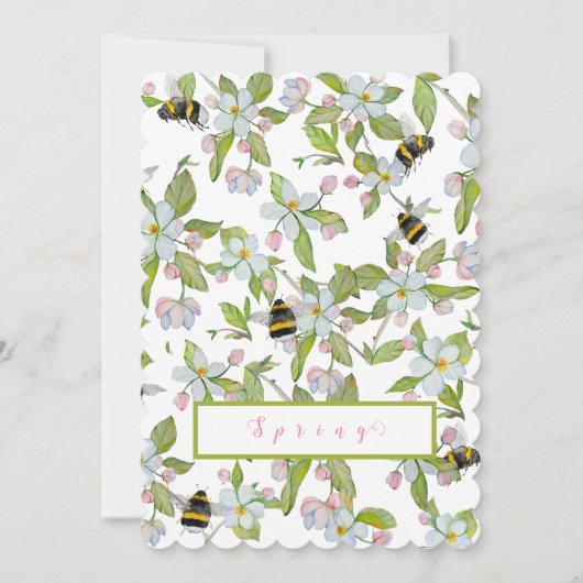 Veertuinbloei en hommels kaart (Voorkant)