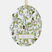 Veertuinbloei en hommels keramisch ornament (Rechts)