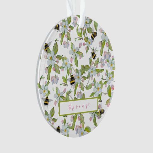 Veertuinbloei en hommels ornament (voorkant)