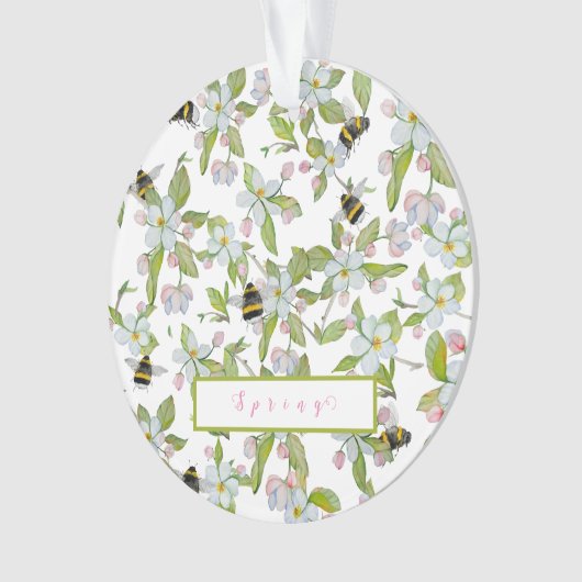 Veertuinbloei en hommels ornament (voorkant)