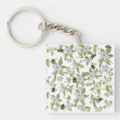 Veertuinbloei en hommels sleutelhanger (voorkant)