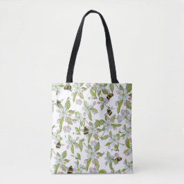 Veertuinbloei en hommels tote bag