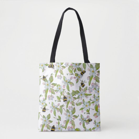 Veertuinbloei en hommels tote bag (Voorkant)