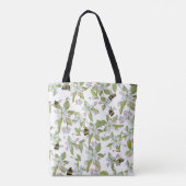 Veertuinbloei en hommels tote bag (Achterkant)