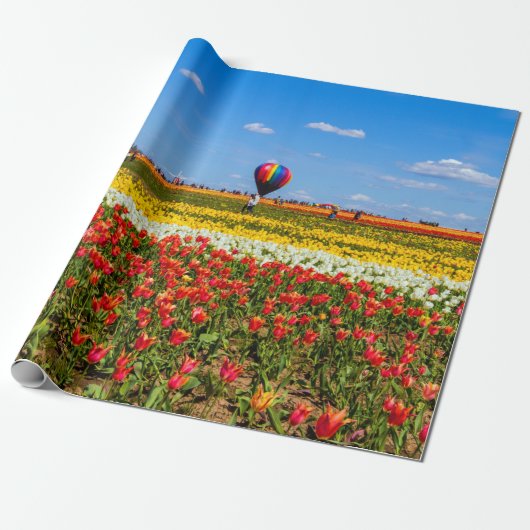 Veertulpdradenpapier Cadeaupapier (Uitgerold)