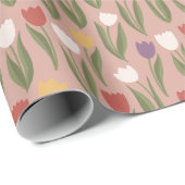 Veertulpdradenpapier Cadeaupapier (Rol Hoek)