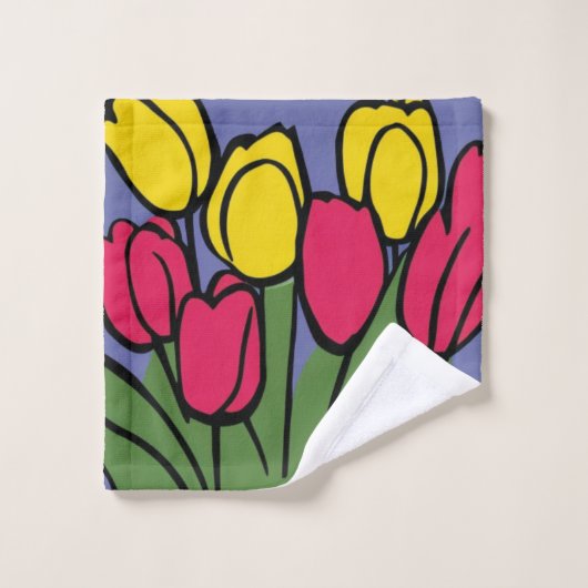 Veertulpen Bad Handdoek (Wasdoekje)