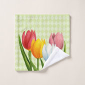 Veertulpen Bad Handdoek (Wasdoekje)