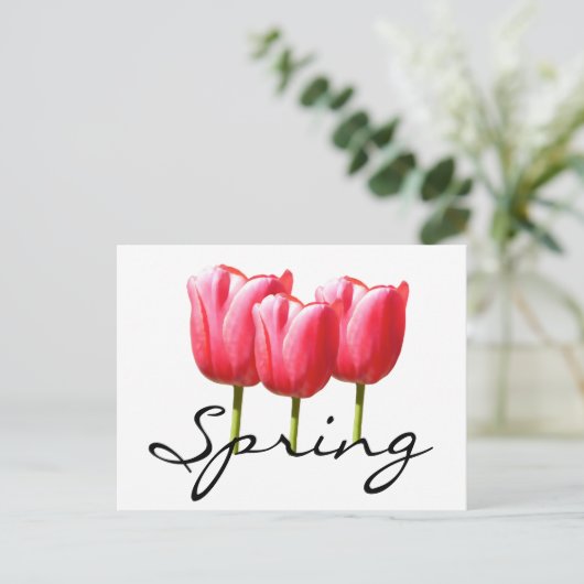 Veertulpen Briefkaart (Staand voorkant)