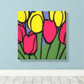 Veertulpen Canvas Afdruk (Insitu (Houten vloer))