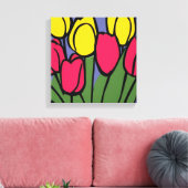 Veertulpen Canvas Afdruk (Insitu (Woonkamer))