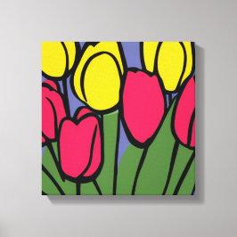Veertulpen Canvas Afdruk