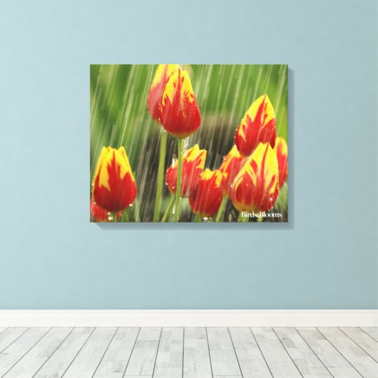Veertulpen Canvas Afdruk (Insitu (Houten vloer))