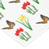 Veertulpen Daffodils en Butterflies Floral Tafelkleed (Gekanteld)